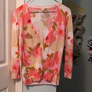 J. Crew floral cardigan